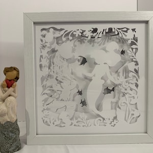 The Little Mermaid, Ariel, Under the Sea, Decorative Shadow Box Shadowbox Frame, Great gift!  Beautifully unique! Home Decor