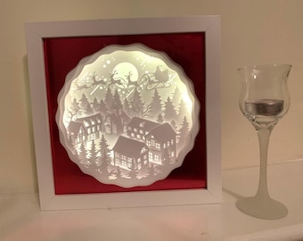 Christmas Shadow Box: Winter Wonderland LED Lighted Decor