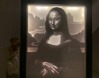 Mona Lisa Light Box: Leonardo Da Vinci LED Wall Art (8x10)