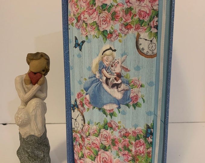 Alice in Wonderland, Alice jn wonderland decor,decor book, Decorative Book Fold, bookfold, Great Gift for wife, gift for girl, birthday gift