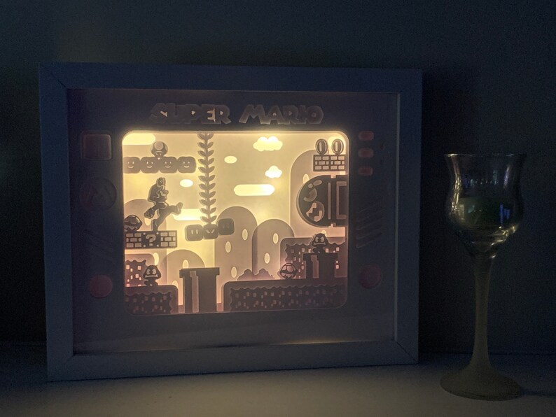 Super Mario Light Box Mario Bros Lamp Mario Brothers Wall Etsy Canada