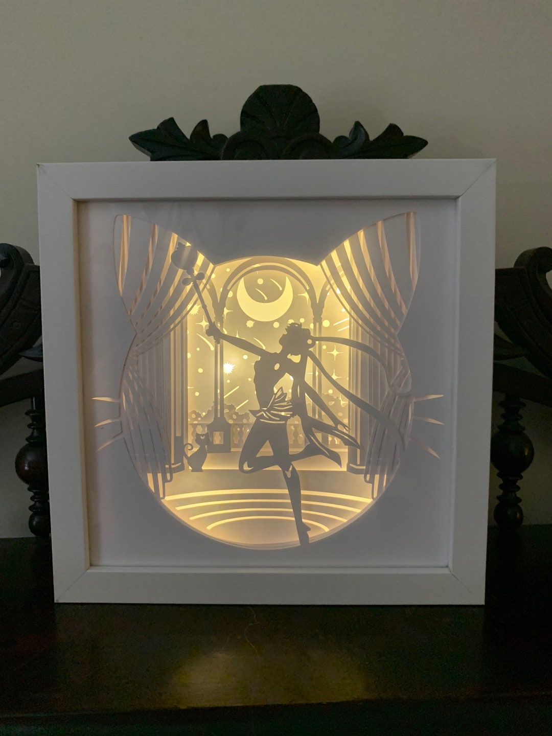 Sailor Moon Anime Manga Fantasy Lightbox Lighted Shadow Box Etsy Norway