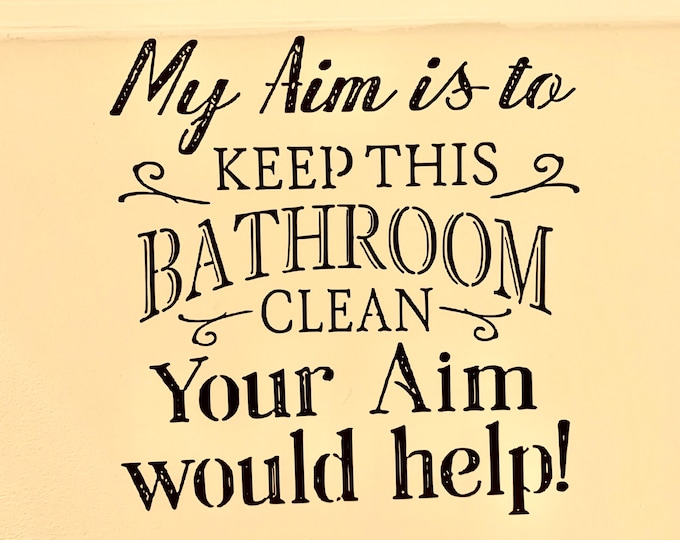Bathroom Wall Vinyl Sticker, Sayings Quote Quotation, Wall art