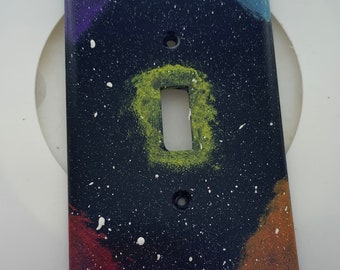 Galaxy Space Light Switch Cover Plate, Created by Autistic Artist, Support Art in Autism, Spread Awareness, Support Entrepreneurship