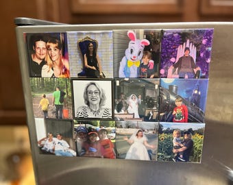 Photo Magnets, Refrigerator magnets, 2.5 inch square, Memory Magnet, magnet tiles, set of picture magnets, wedding favors, party favors