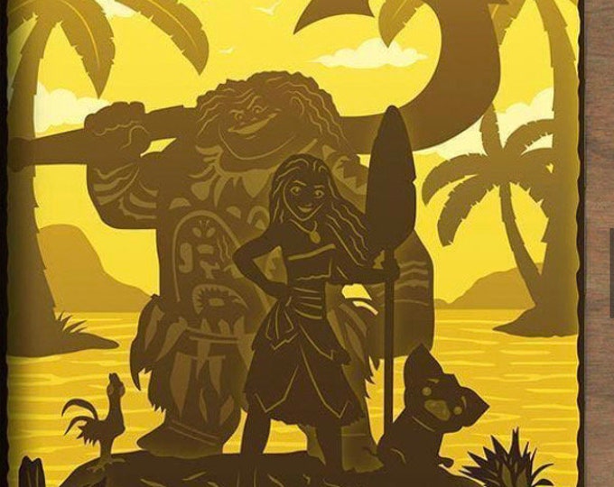Moana Lightbox: Handcrafted Shadow Box Night Light