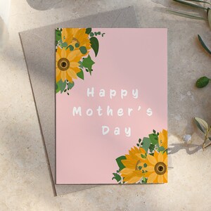 Happy Mother's Day - Zonnebloem ontwerp - gepersonaliseerde Moederdag kaart