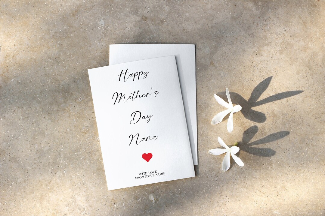 Happy Mother's Day Nana Mothers Day Card Sentimental Card Personalised