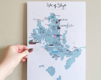 Isle of Skye Illustrated Map Print