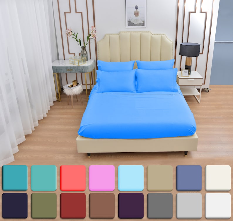 6 Piece Luxury Bamboo Sheets Set up to 16 Deep Pockets Etsy