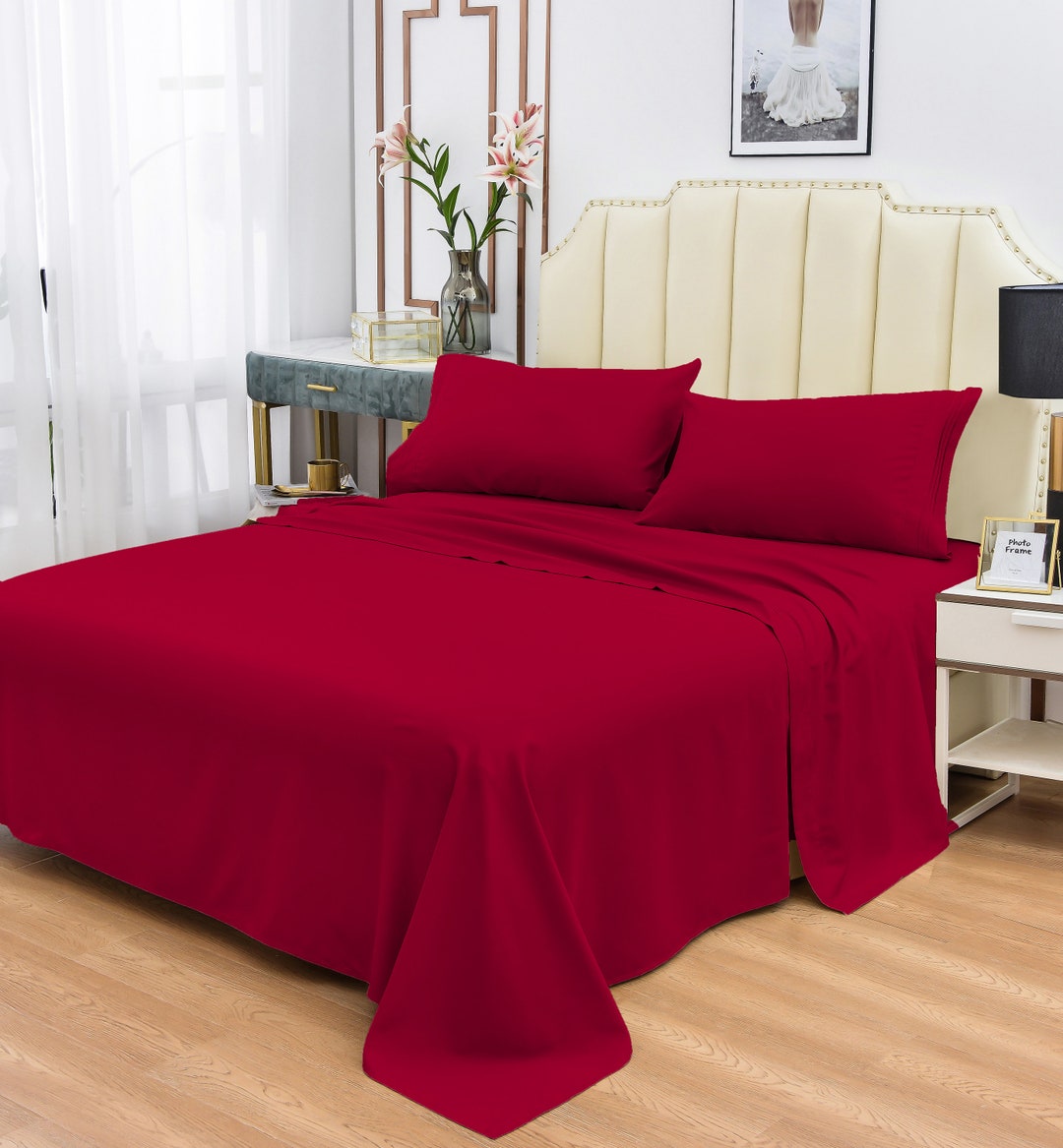 King Bamboo Sheets Setdeep Pocketshypoallergenicfade,wrinkle,stain