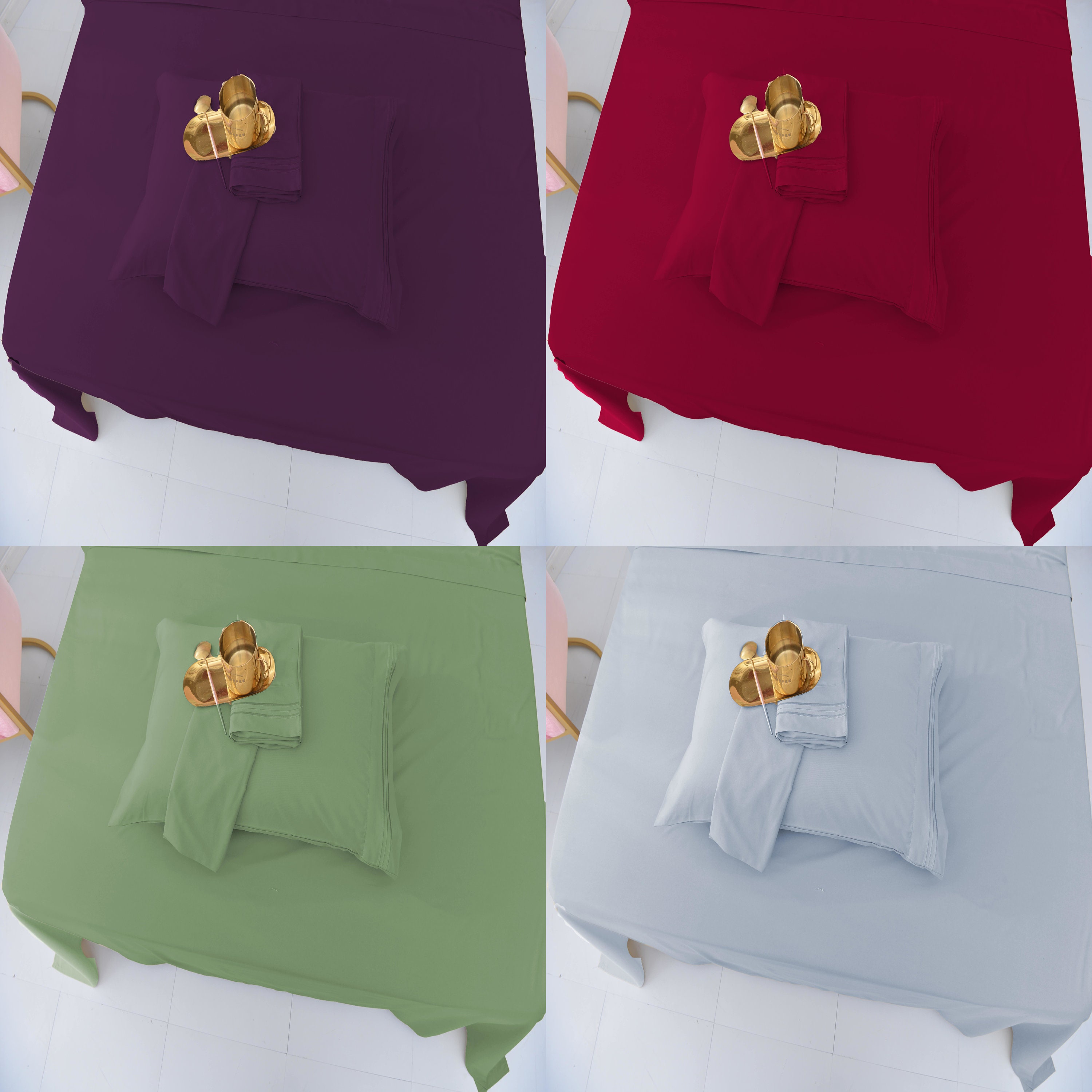 California King Size Luxury Sheet Set Softer Than Cotton Etsy