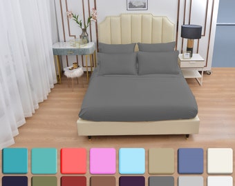 6 Piece Luxury Bamboo Sheets Set- Up To 16" Deep Pockets, Eco-friendly, Wrinkle Free-1800 TC ,Extremely Soft - Bamboo Sheets, Cal. King Size