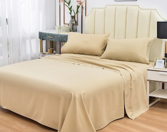 California King Size 1800 TC Bamboo Sheet Set-Deep Pockets-Hypoallergenic-Fade,Wrinkle,Stain Resistant-4 Pieces