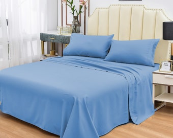 Twin Size 1800 TC Bamboo Sheet Set-Deep Pockets-Hypoallergenic-Fade,Wrinkle,Stain Resistant-3 Pieces