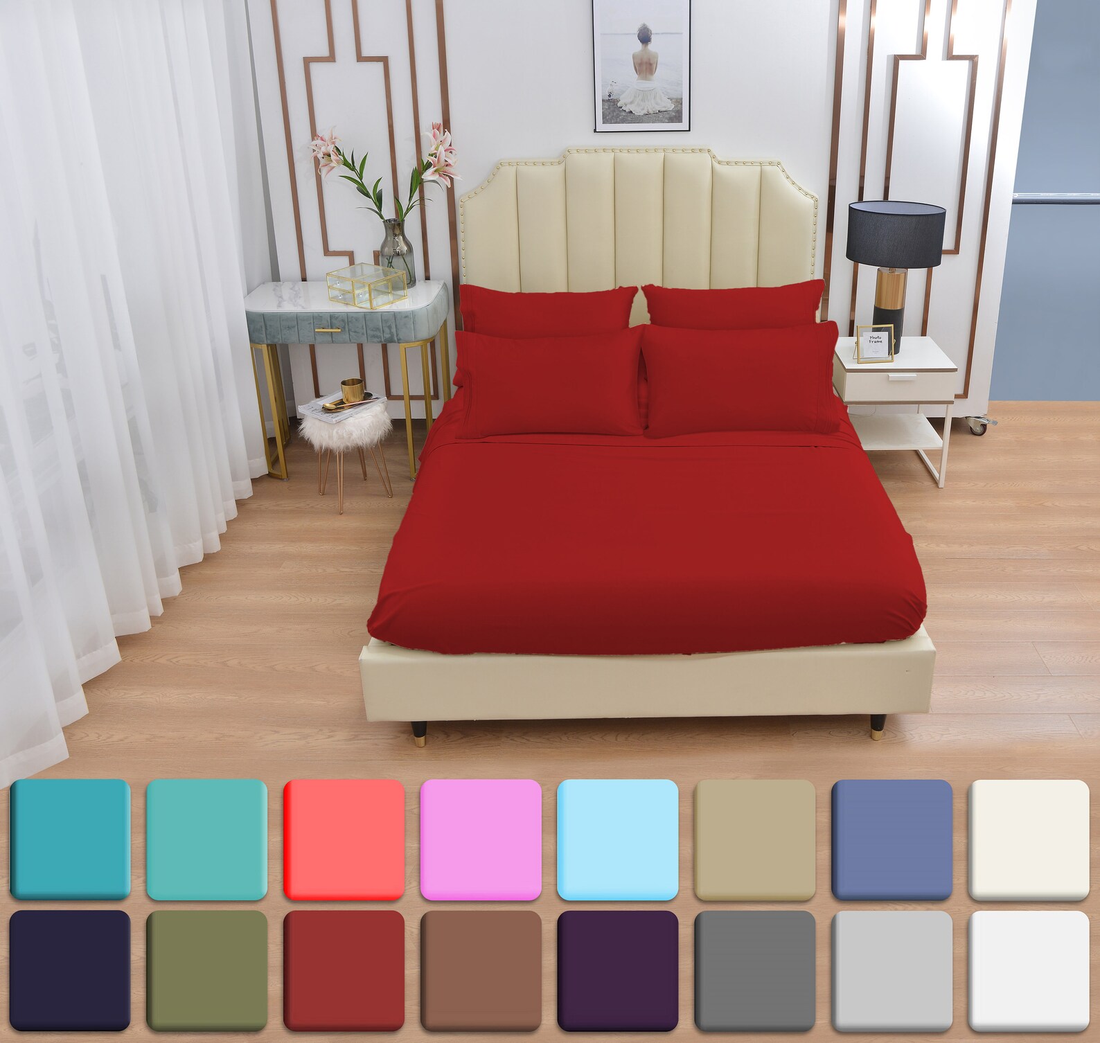 6 Piece Luxury Bamboo Sheets Set up to 16 Deep Pockets Etsy