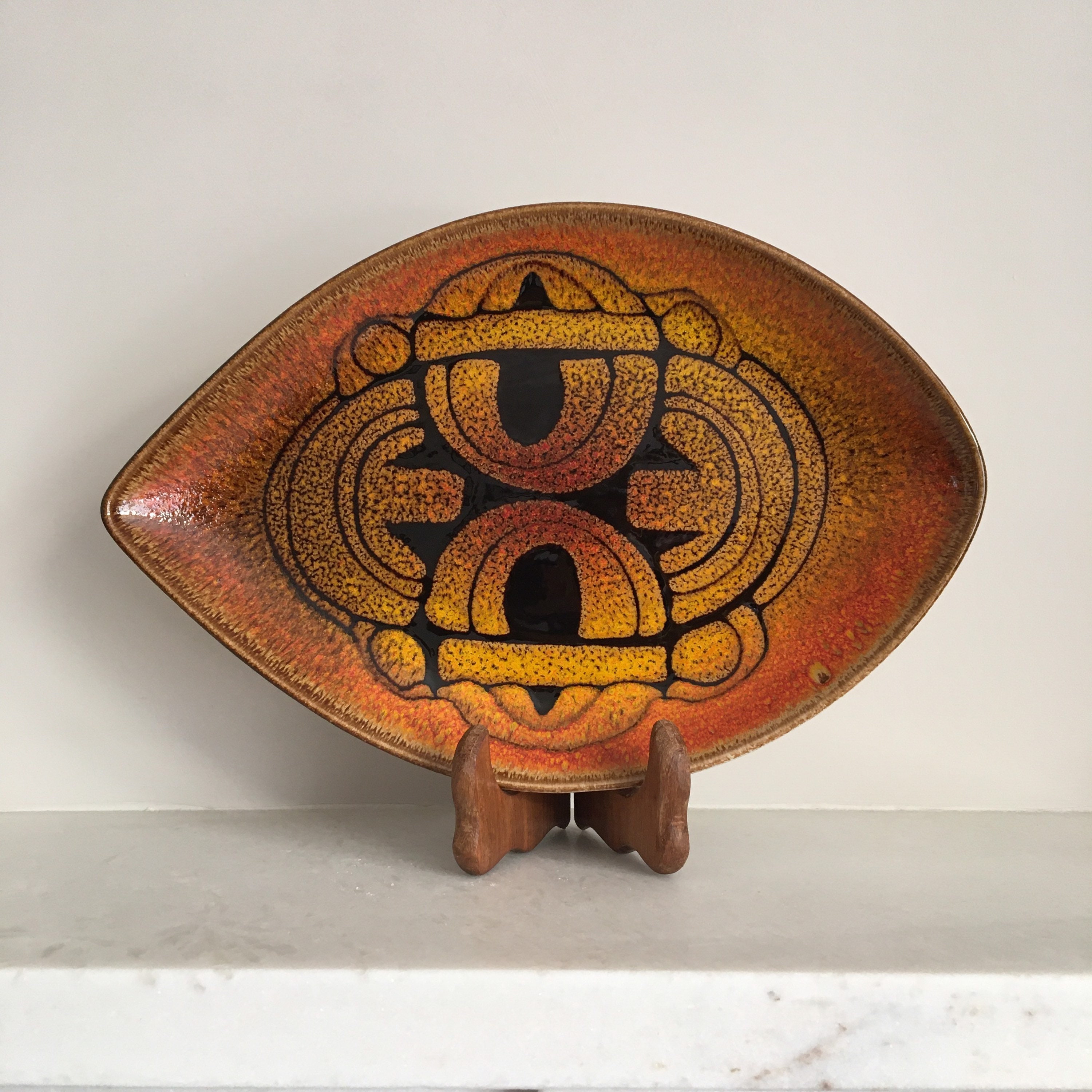 Vintage Midcentury Poole Pottery Aegean Retro Dish Etsy