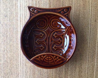 Vintage Retro Ceramic Owl Trinket Dish/Ashtray