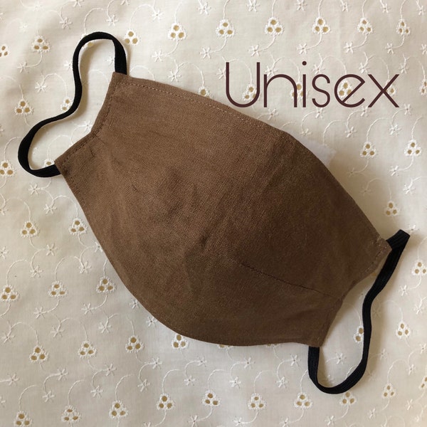 mascherina UNISEX leggerissima in puro lino con tasca per filtro