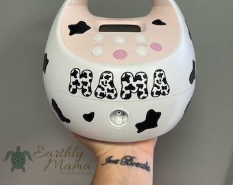 Mama Spectra Breast Pump Decal, Cow Spots, Spectra Pump Sticker, Vinyl Sticker Set for Breast Pump, Breastfeeding, Pumping, Sticker for Mom