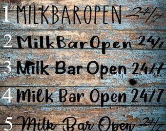 Milk Bar Open 24/7 decal | Spectra pump decal | vinyl sticker set for breast pump | Pumping | breastfeeding | pumping | cow spots | mom life