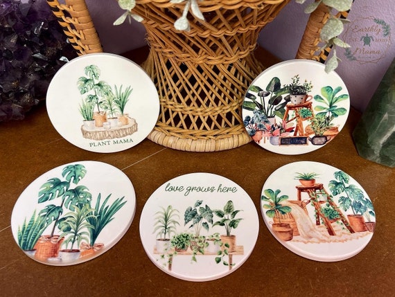 Pflanzen untersetzer | Planty Untersetzer | Pflanzenleben | Plant Mama |  Monstera Blatt Untersetzer | Love Grows Here | Pflanzen | Untersetzer Set -  Etsy.de