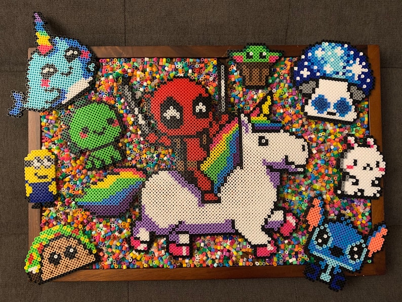 Trippy Mushroom Perler EDC Perler Necklace Kandi Etsy