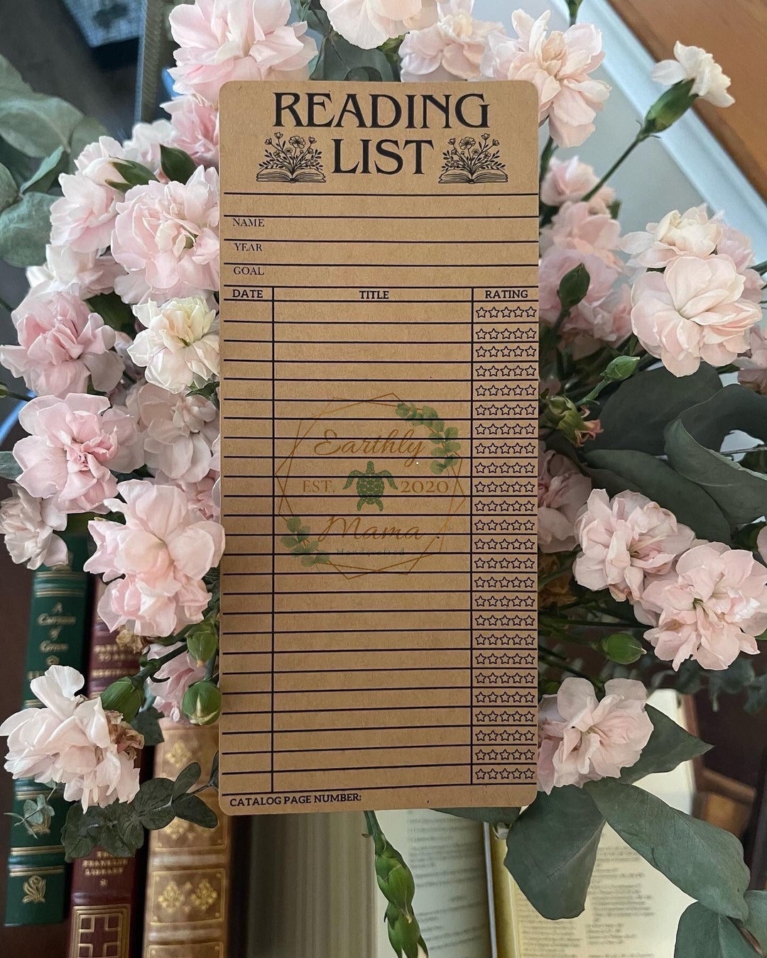 Reading List Library Card Reading List Bookmark Vintage Library