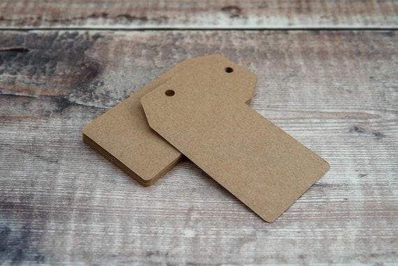 Recycled Plain WHITE/BROWN Kraft Gift Tags | Blank Gift Tag Set | Pack of  3/6/12/24