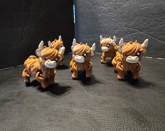 Vache Flexi Highland - Imprimée en 3D