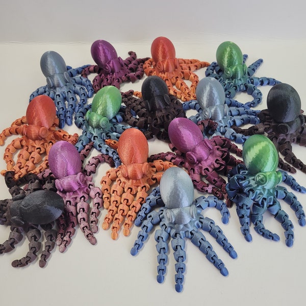 Mini - Articulated Octopus Many Colors!