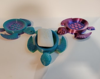 Meeresschildkröte Seifenschale - viele Farben 3D gedruckt