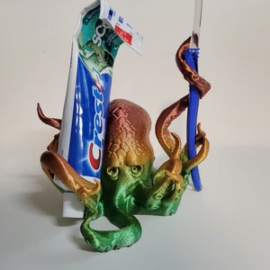 Oktopus Zahnpasta/Zahnbürsten Halter - Ständer - 3D Gedruckt - AKTUALISIERT!