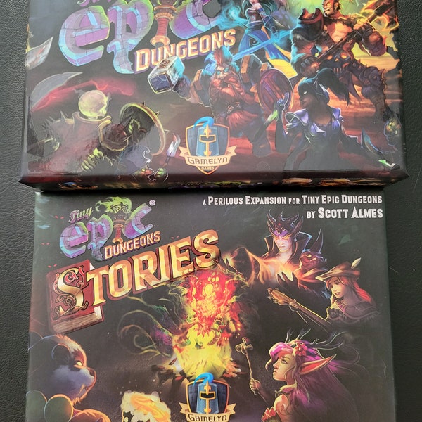 Tiny Epic Dungeons with Dungeon Stories Expansion Insert  (Retail Game NOT included)
