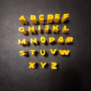 3D Printed Alphabet Letters