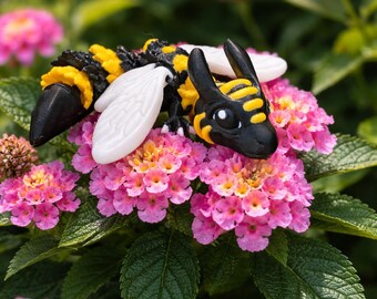 Baby-Drachen-Biene | Gelenk Hummel-Drache | Mythisches 3D Gedrucktes Schreibtisch Haustier