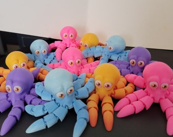 Mini - Articulated Octopus Many Colors!