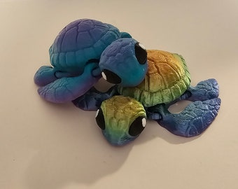 Flexi Turtles 3D printed