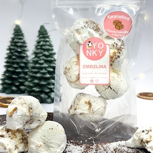 Freeze Dried Ice Cream Caramel with Nuts and Chocolate , Gluten Free, Freeze Dried Snacks, Freeze Dried Food, Birthday Gift. Christmas gift