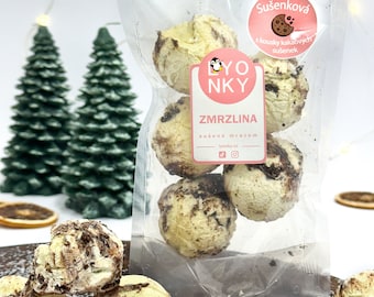 Biscotto gelato liofilizzato con cioccolato, snack liofilizzati, cibo liofilizzato, regalo di compleanno. regalo di Natale