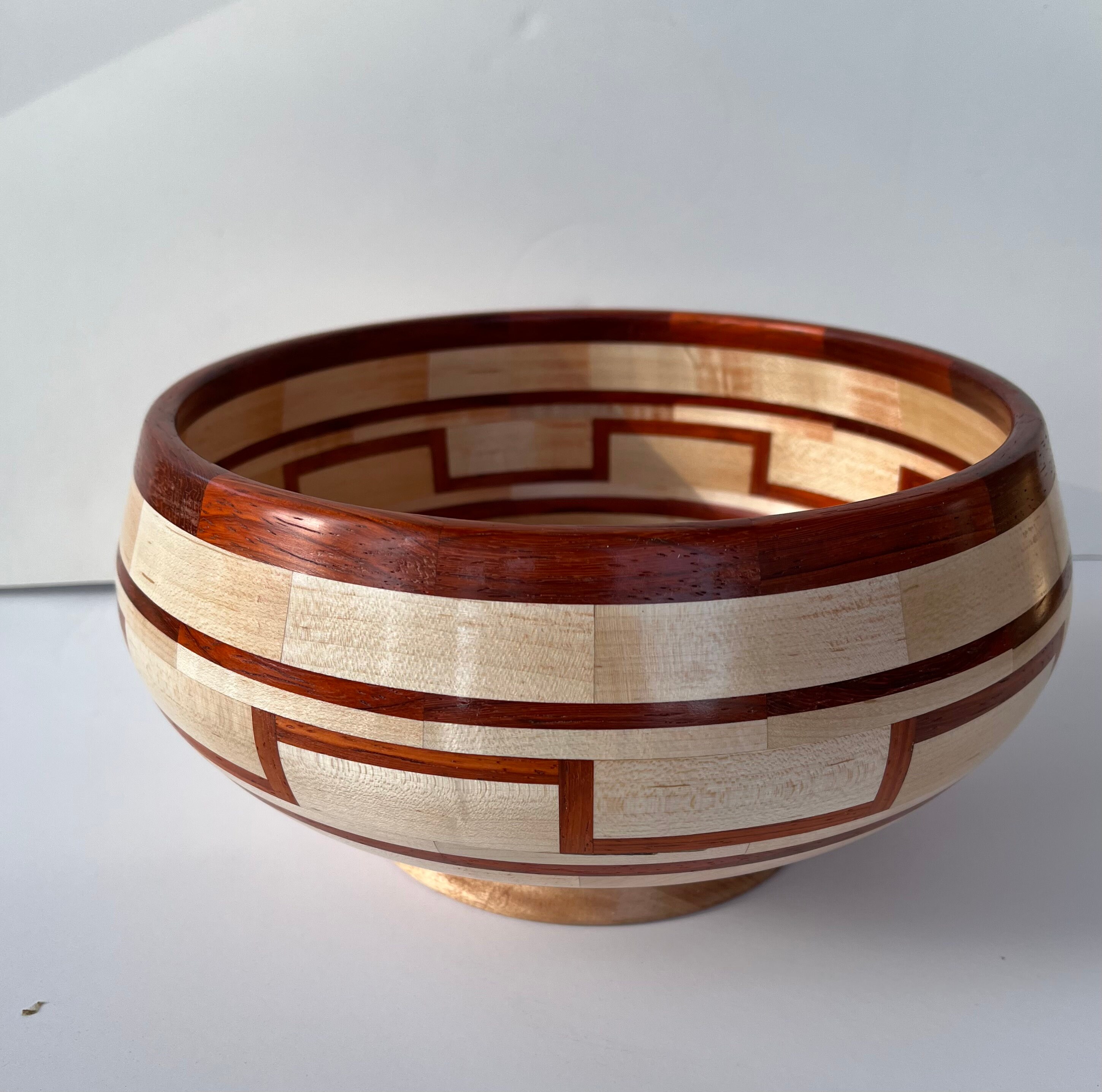ahanzhu Wooden Wool Ball Storage Bowl Handmade Wood Making Textile Wool Coil Wooden Bowl Round Wooden Bowl Made Bamboo Wood 
