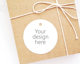Download Circle Tag Mockup Etsy