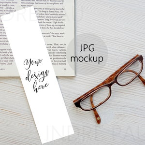 2x8" bookmark mockup, book note mockup, paper bookmark mockup, styled stock photo, JPG file, digital download.