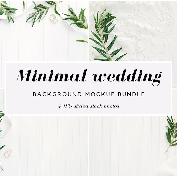 Wedding background mockup, bundle of 4 styled stock photos, styled flat lay images for wedding design, SVG mockup, stationery mockup.