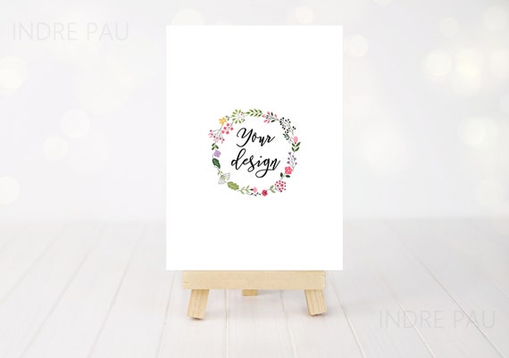 Small Easel Mockup for Table Card, Party Invitation Design, Mini Wooden  Stand Mockup, Empty Wedding Easel Mockup, Easel Sign Mockup. 