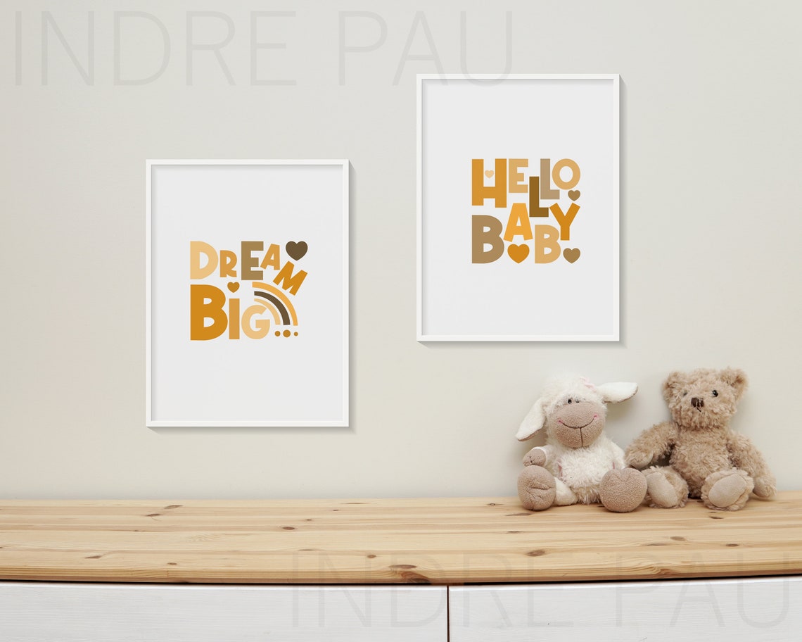 2 Nursery Frames on Wall Mockup Photo Kids or Baby Room 2 Etsy