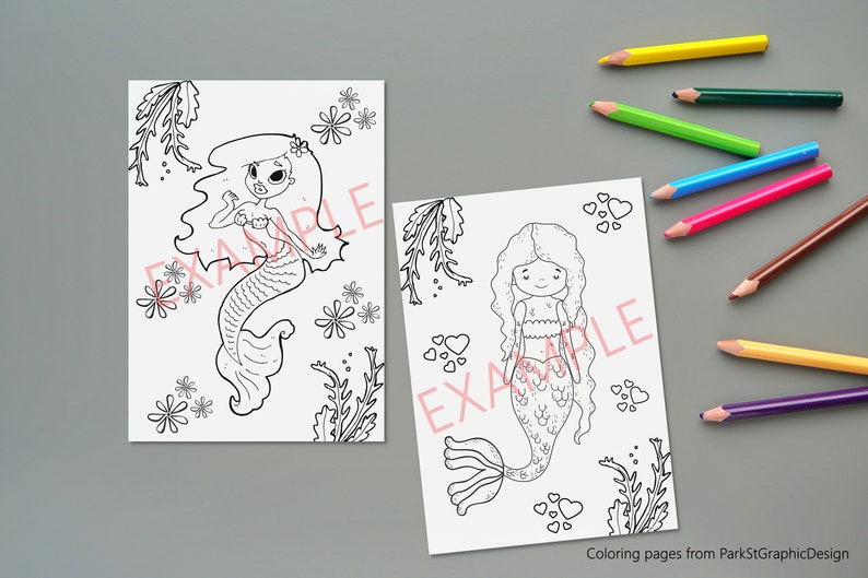 Download Colouring pages mockup gray background for planner coloring | Etsy
