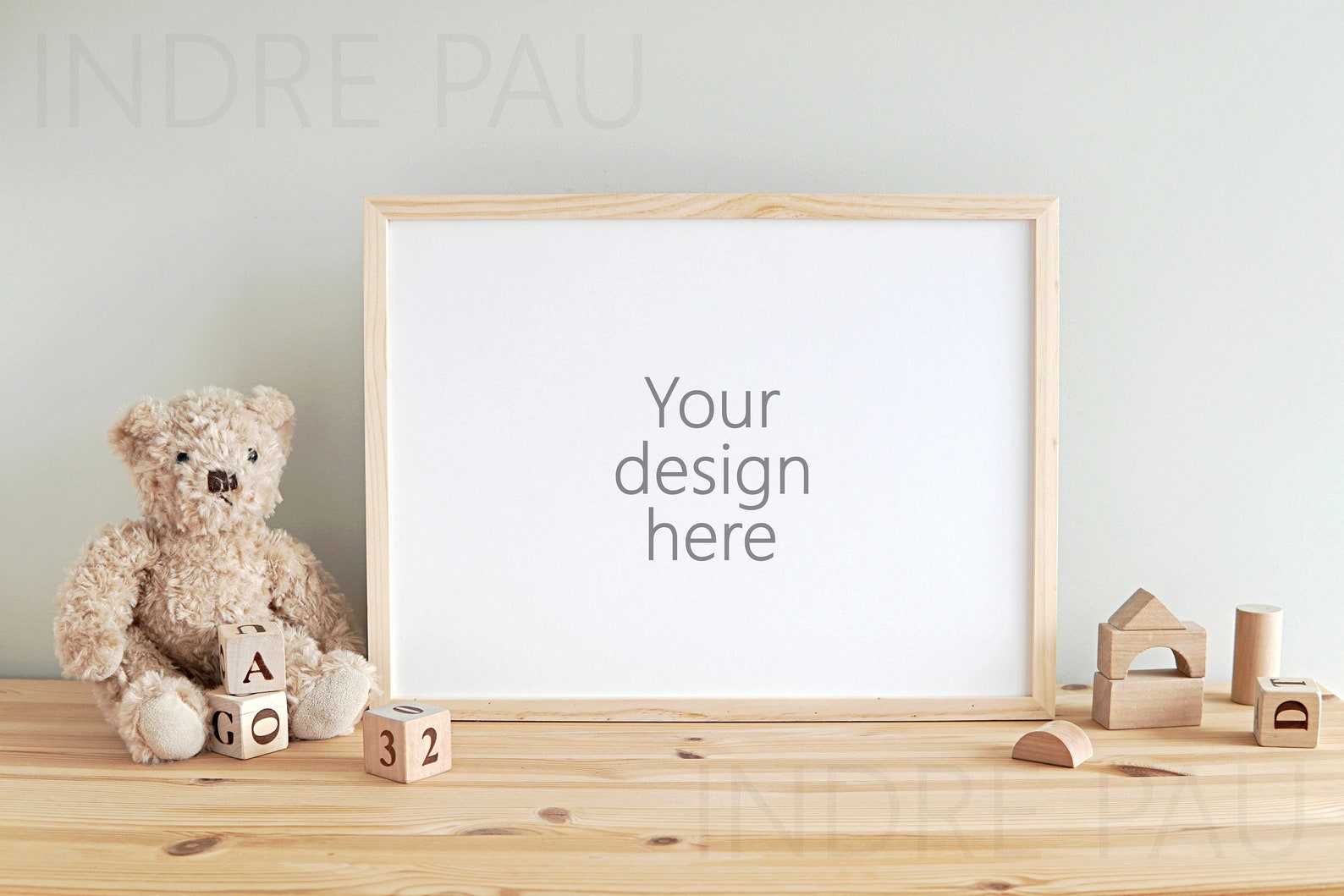Horizontal nursery frame mockup photo kids or baby room | Etsy