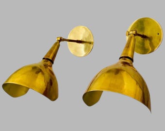 Messing Armleuchte: Mid-Century Wandleuchte