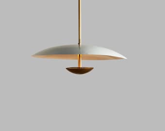 Mid Century Modern Brass Dome Pendant Light, Minimalist Brass Hanging Lamp, Modern Ceiling Light Fixture, Kitchen Island Lighting
